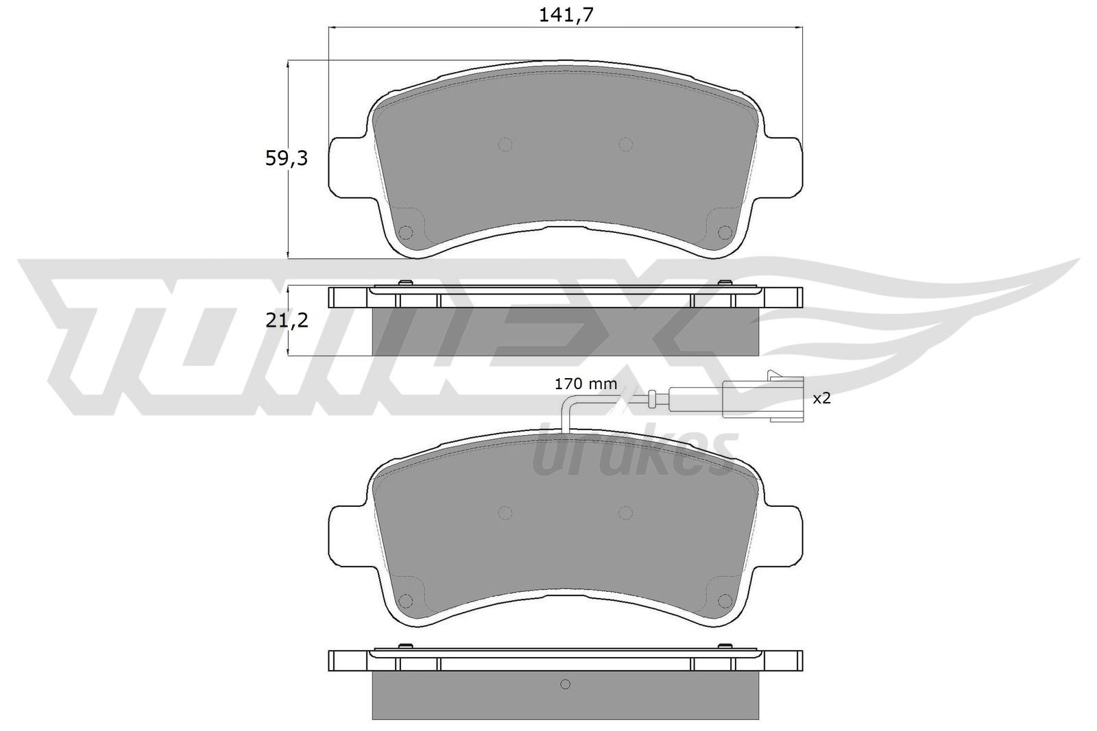 TOMEX Brakes Bremsbelagsatz, Scheibenbremse